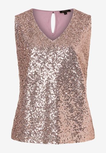 MORE & MORE Paillettentop soft candy rose 38