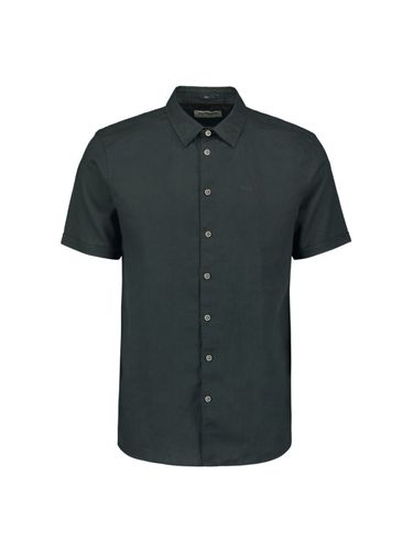 NO EXCESS Shirt Short Sleeve Solid With Linen M