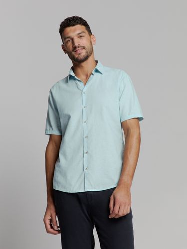 NO EXCESS Shirt Short Sleeve Solid With Linen L