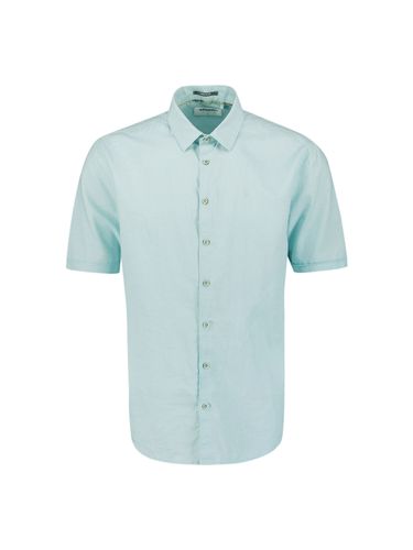 NO EXCESS Shirt Short Sleeve Solid With Linen