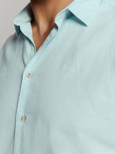 NO EXCESS Shirt Short Sleeve Solid With Linen