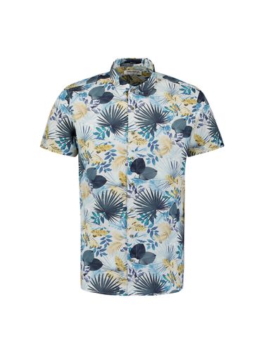 NO EXCESS Shirt Short Sleeve Allover printed With Linen M