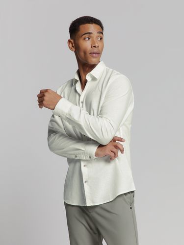 NO EXCESS Shirt Solid With Linen XL