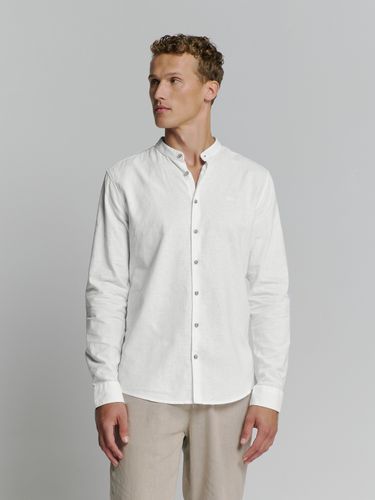 NO EXCESS Shirt Granddad Solid With Linen XXXL