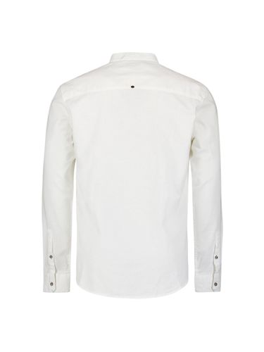 NO EXCESS Shirt Granddad Solid With Linen