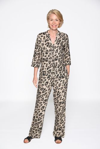 CLARINA Hose, weites Bein,Alloverdruck