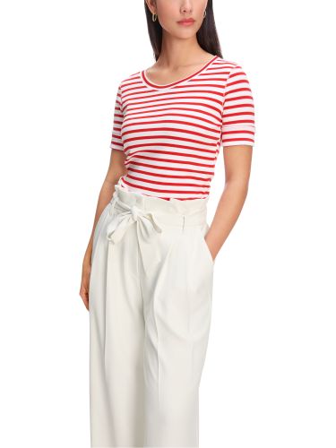 MARC CAIN Ringel-T-Shirt aus Baumwoll-Ripp