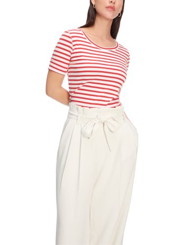 MARC CAIN Ringel-T-Shirt aus Baumwoll-Ripp