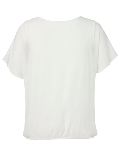 VIA APPIA Bluse U-Boot Ausschnitt 1/2 Arm Motiv