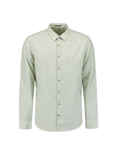 NO EXCESS Shirt Vertical small stripes With Linen M
