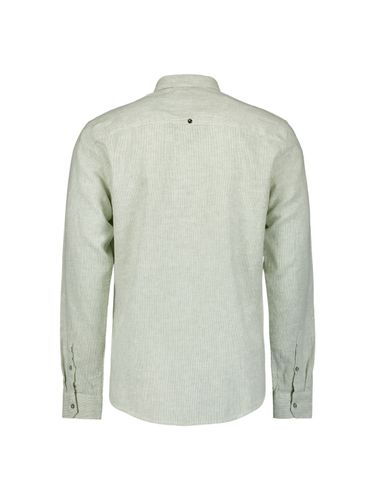 NO EXCESS Shirt Vertical small stripes With Linen