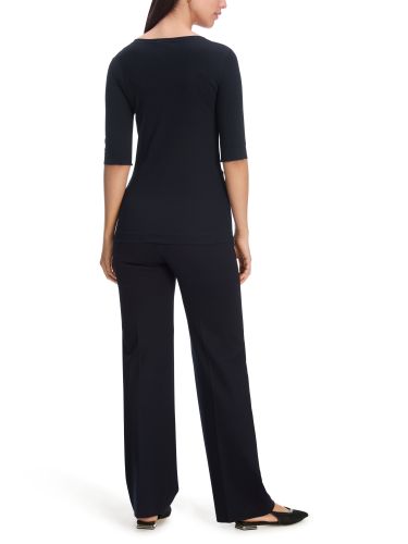 MARC CAIN Rundhals-Shirt mit halben Ärmeln