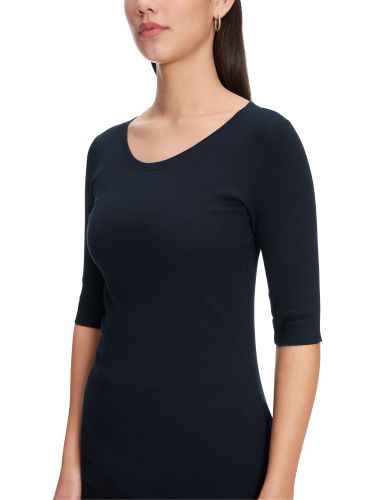 MARC CAIN Rundhals-Shirt mit halben Ärmeln