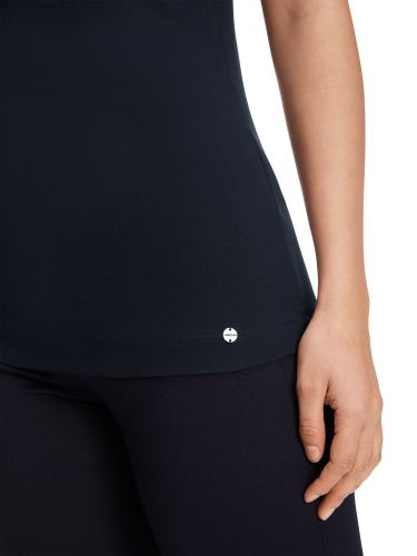 MARC CAIN Rundhals-Shirt mit halben Ärmeln