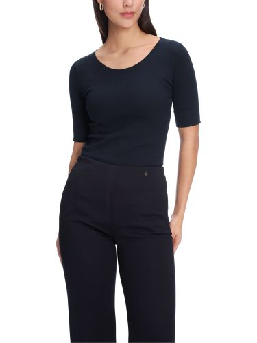 MARC CAIN Rundhals-Shirt mit halben Ärmeln