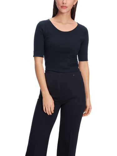 MARC CAIN Rundhals-Shirt mit halben Ärmeln