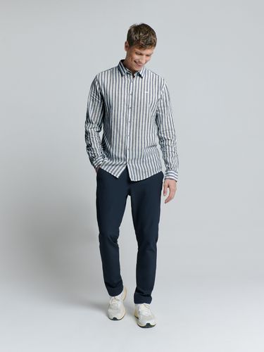 NO EXCESS Shirt Verical Big stripes With Linen