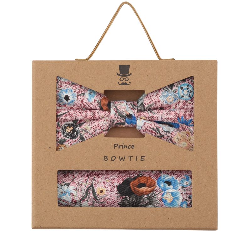 PRINCE BOWTIE Set Fliege+Tuch flower