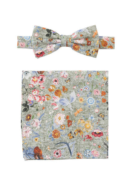 PRINCE BOWTIE Set Fliege+Tuch flower
