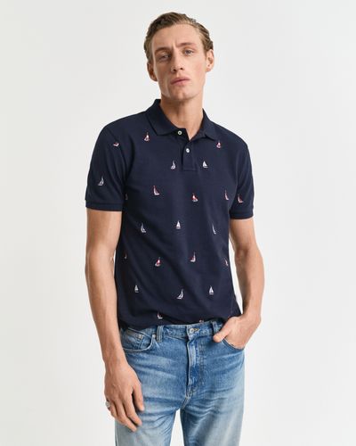 GANT Graphic Poloshirt Boots-Stickerei