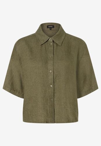 MORE & MORE kurze Leinenbluse tundra olive Sommer-Kollektion