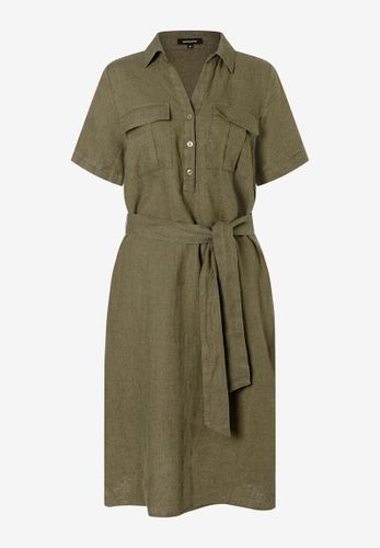 MORE & MORE Leinenkleid tundra olive Sommer-Kollektion 44