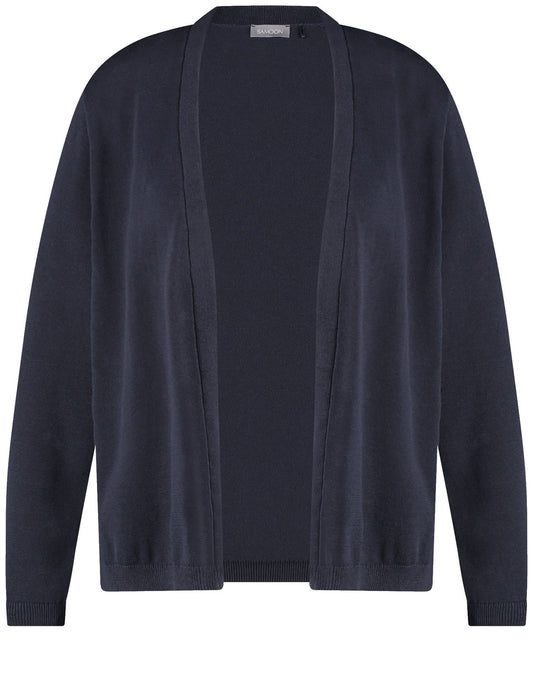 SAMOON Cardigan aus Baumwoll-Leinen-Mix 46