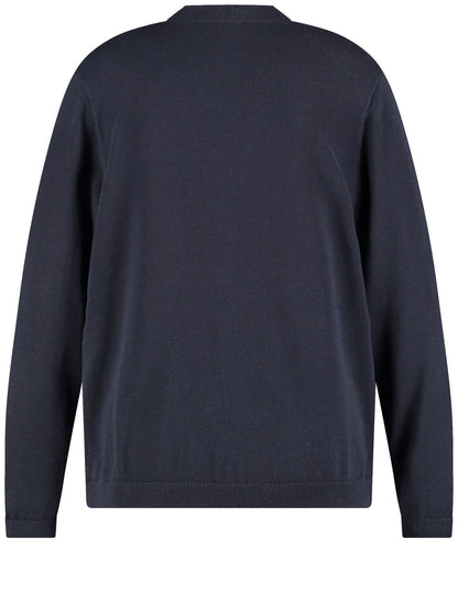 SAMOON Cardigan aus Baumwoll-Leinen-Mix
