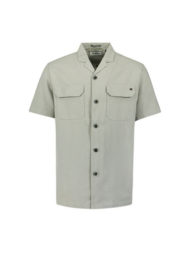 NO EXCESS Overshirt Full Button Short Sleeve Revers Collar Slub XXXL