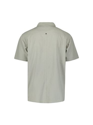 NO EXCESS Overshirt Full Button Short Sleeve Revers Collar Slub