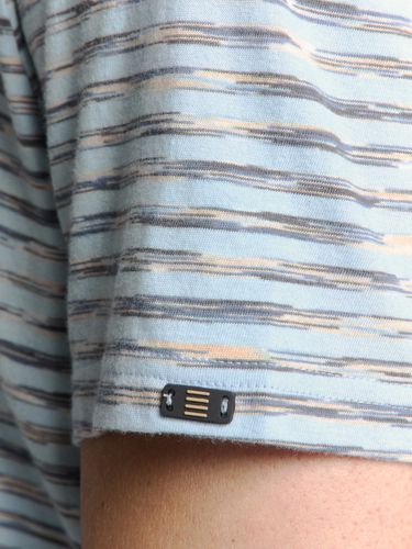 NO EXCESS T-Shirt Crewneck Multi Coloured Melange Stripes