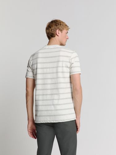 NO EXCESS T-Shirt Crewneck Jacquard Stripe