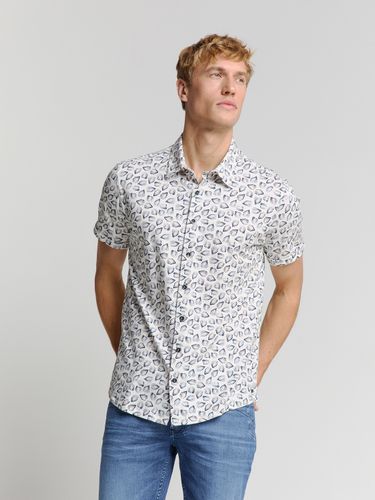 NO EXCESS Shirt Short Sleeve Jersey Allover Printed M