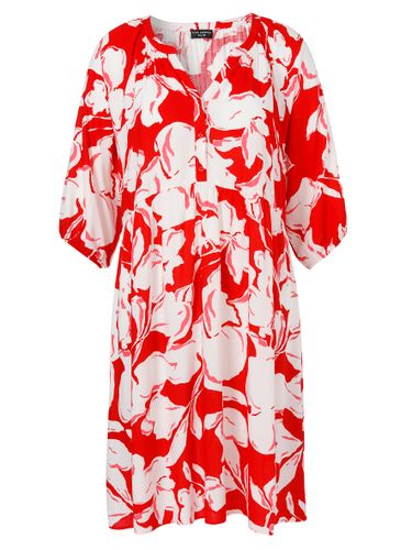 VIA APPIA Kleid V-Ausschnitt 3/4 Arm Druck 52