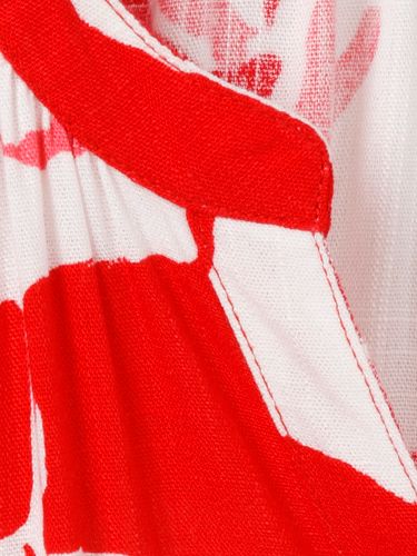 VIA APPIA Kleid V-Ausschnitt 3/4 Arm Druck