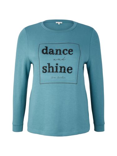TOM TAILOR Plus - Langarmshirt mit glitzerndem Textprint Default Title