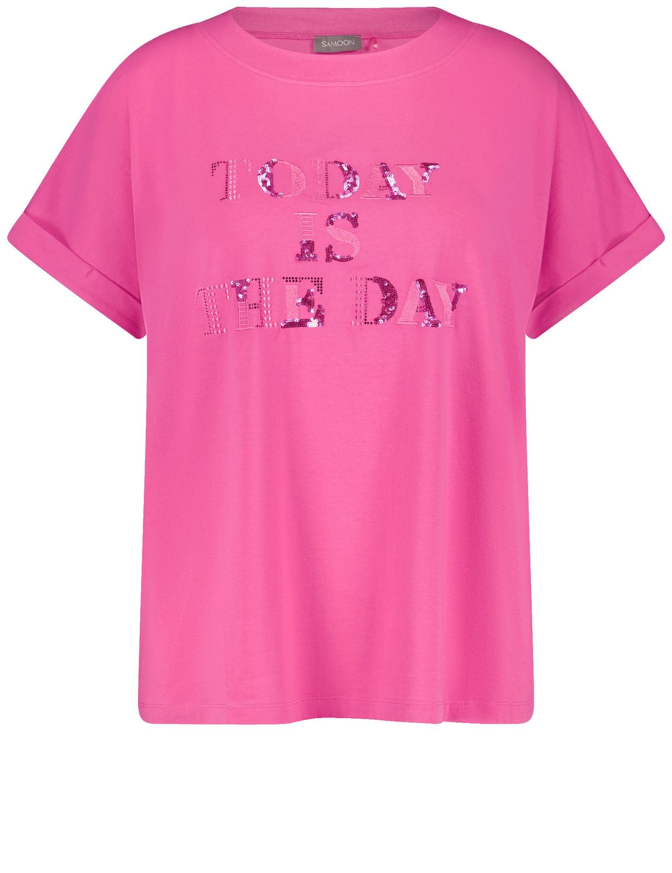T-Shirt mit appliziertem Wording