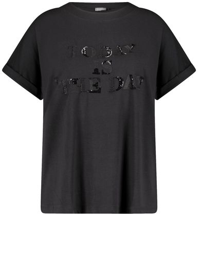SAMOON T-Shirt mit appliziertem Wording Default Title