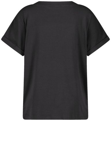 SAMOON T-Shirt mit appliziertem Wording