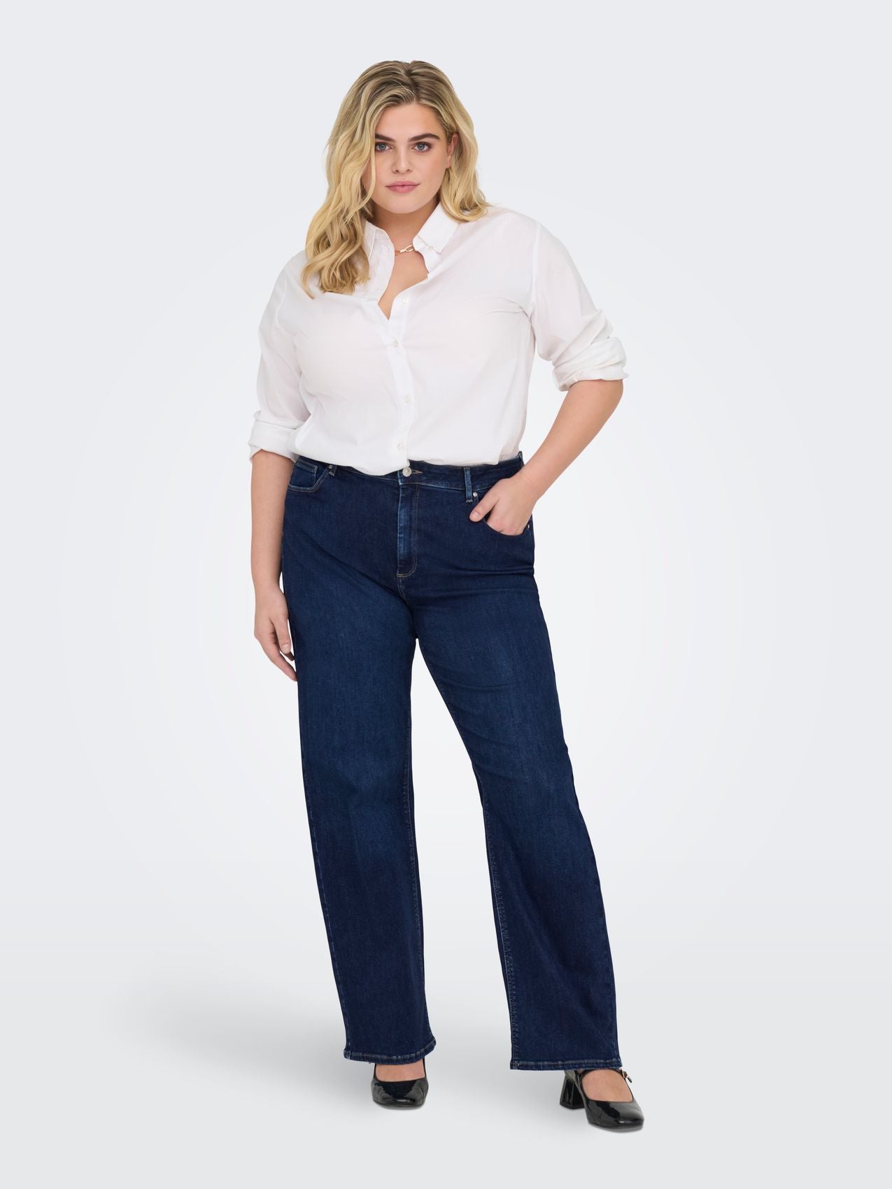 ONLY CARMAKOMA CARWILLY HW WIDE JEANS CRO NOOS