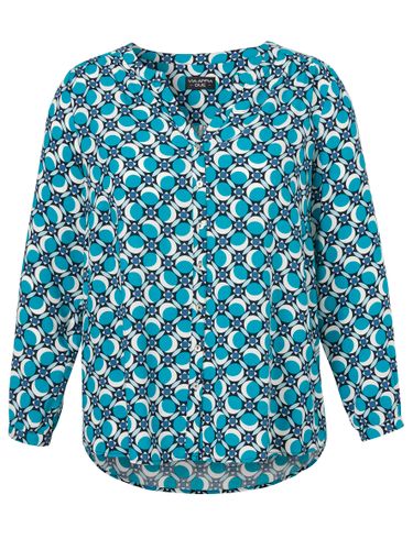 VIA APPIA Bluse V-Ausschnitt 1/1 Arm Druck 50