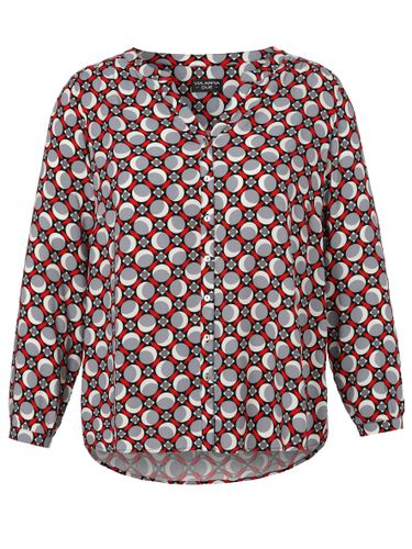 VIA APPIA Bluse V-Ausschnitt 1/1 Arm Druck 46