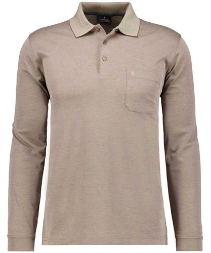 RAGMAN Softknit-Polo mit Brusttasche, Langarm