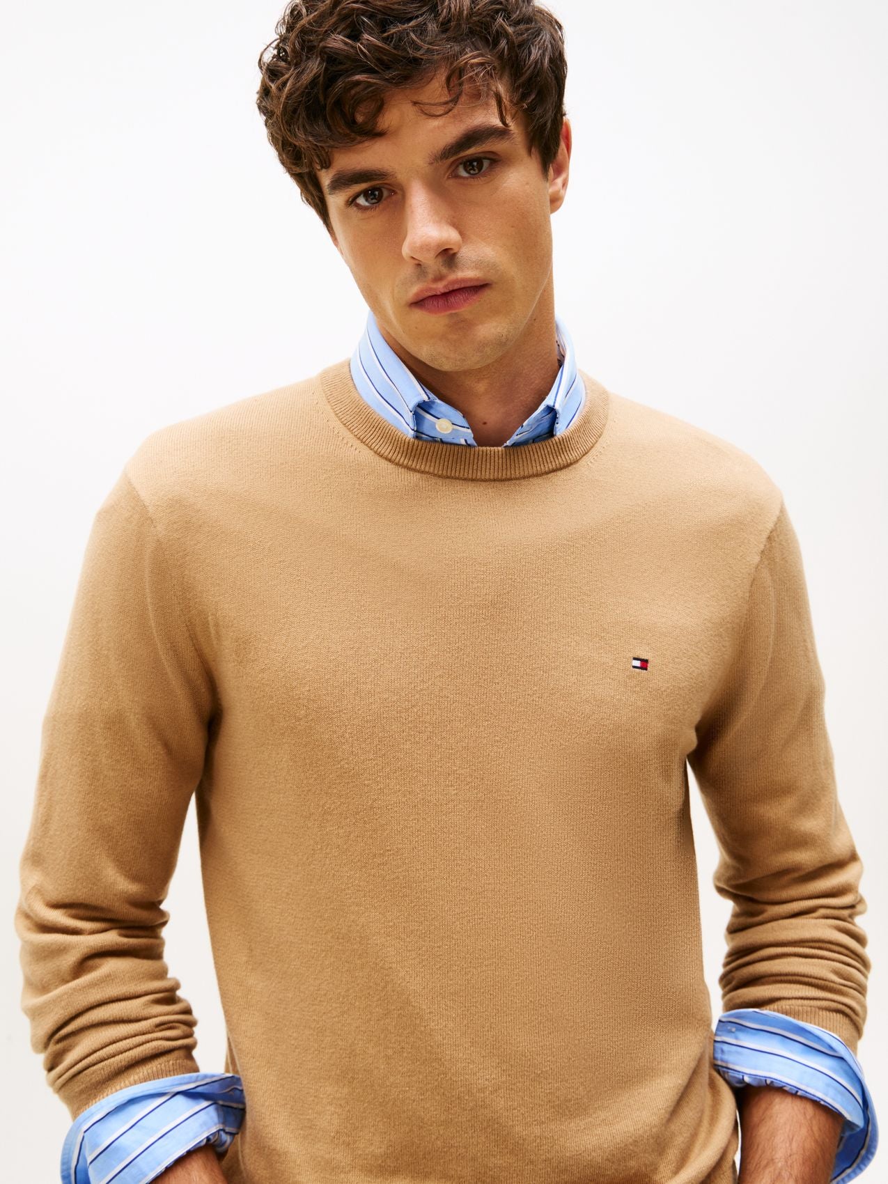 TOMMY HILFIGER PIMA ORG CTN CASHMERE CREW NECK