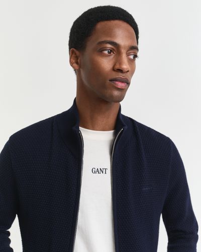 Struktur Strickjacke aus Baumwolle und Merinowolle