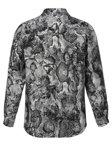 FRAPP Bluse Hemdkragen 1/1 Arm Druck