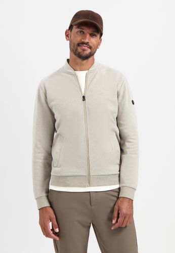 Sweater Full zip College Collar Twill Relief