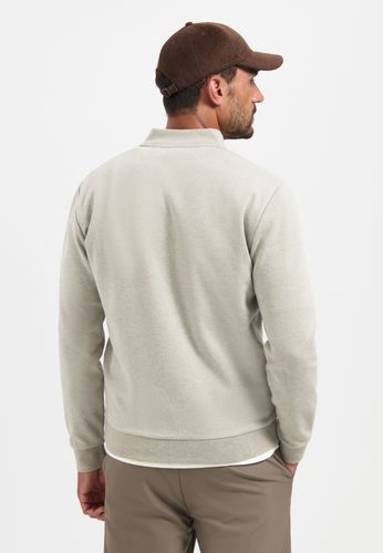 Sweater Full zip College Collar Twill Relief