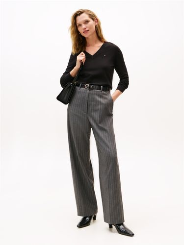 TOMMY HILFIGER CO JERSEY FINE GG V-NK LS SWT