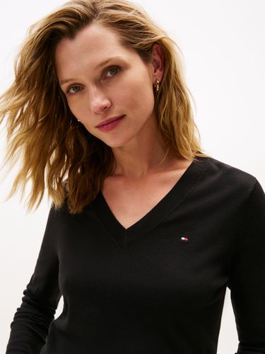 TOMMY HILFIGER CO JERSEY FINE GG V-NK LS SWT